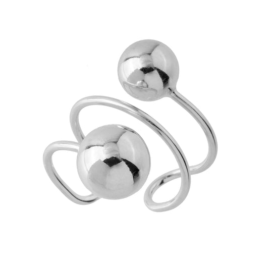 ADJUSTABLE WRAP-AROUND SPHERES RING