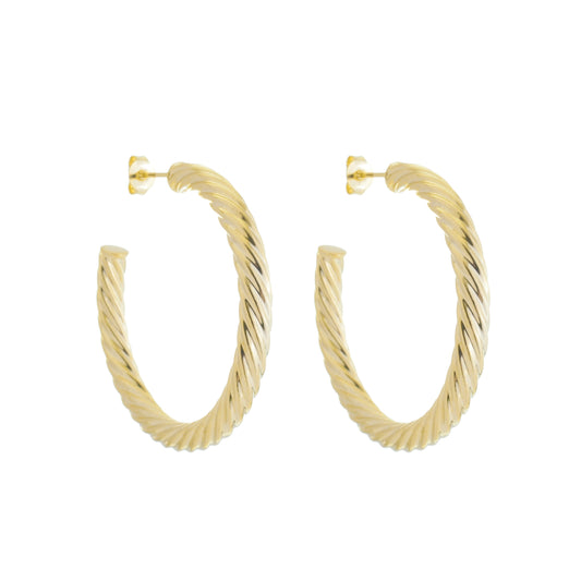 TWISTED HOOP EARRINGS