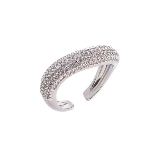 Gleaming Wave Adjustable Ring