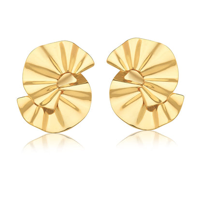 DOUBLE FAN-SHAPED EARRINGS