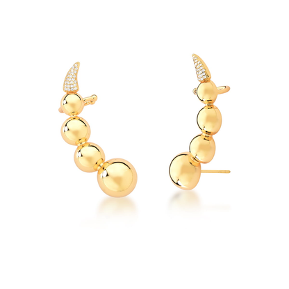 BALL DROP EAR CUFFS