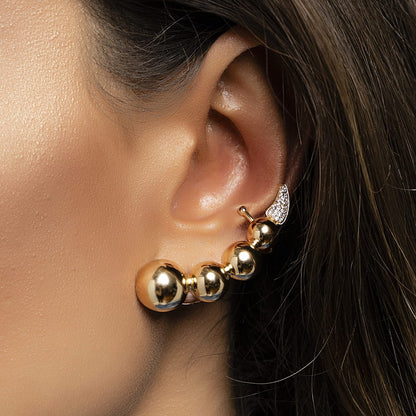 BALL DROP EAR CUFFS