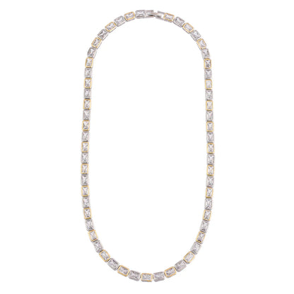 RECTANGLE CRYSTAL NECKLACE