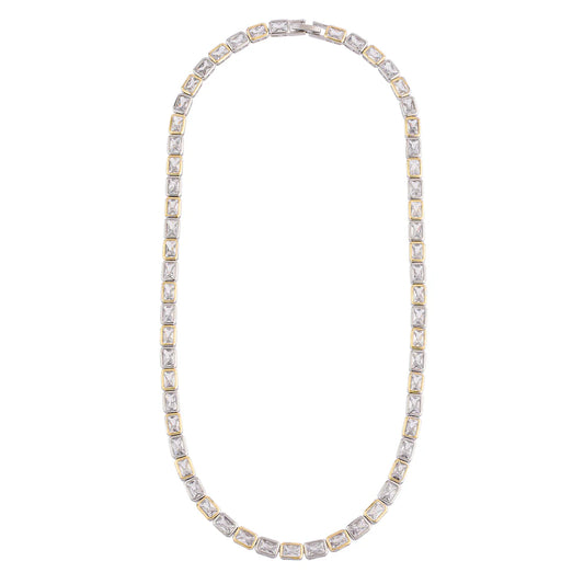 RECTANGLE CRYSTAL NECKLACE