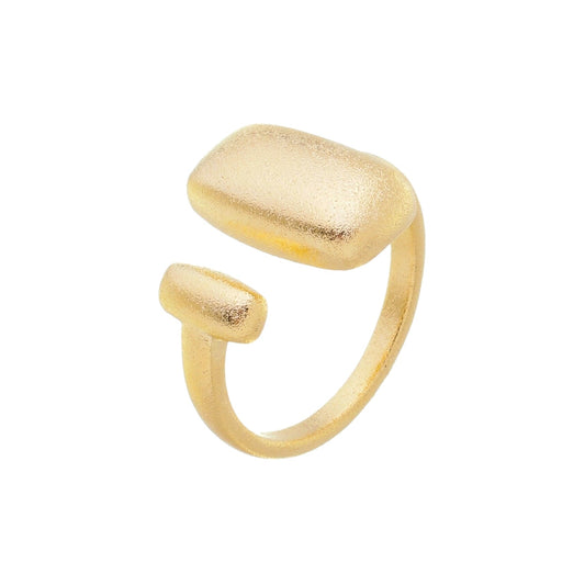 ADJUSTABLE RECTANGLES MATTE RING