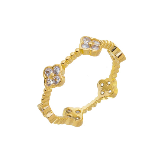 TEXTURED STUDDED ZIRCONIA RING