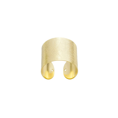 ADJUSTABLE BRUSHED GOLD-PLATED RING