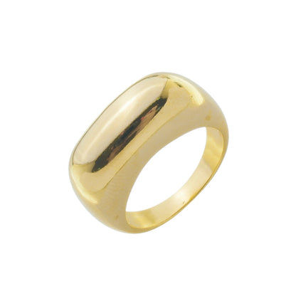 SQUARED BULKY GOLD PLATING RING