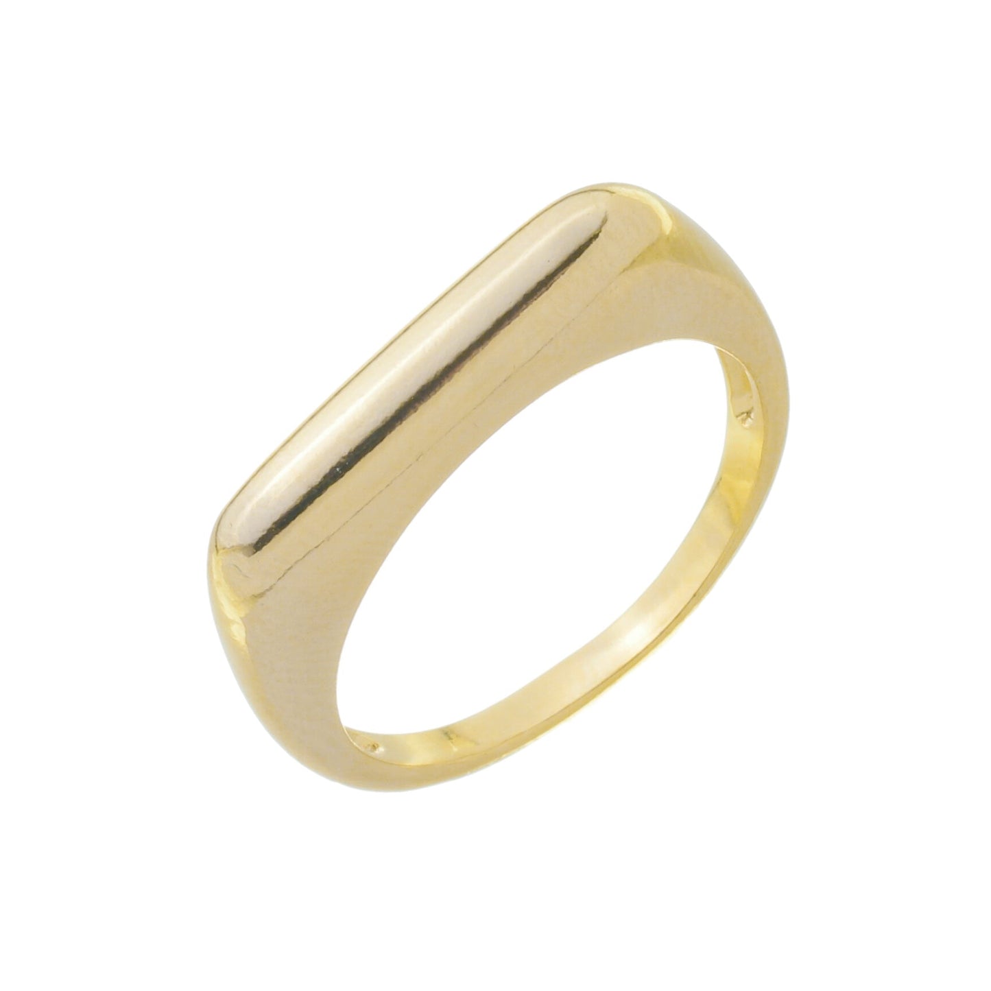 SMOOTH SQUARED GOLD PLATING RING