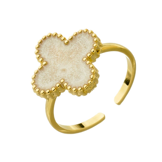 ADJUSTABLE CLOVER RING