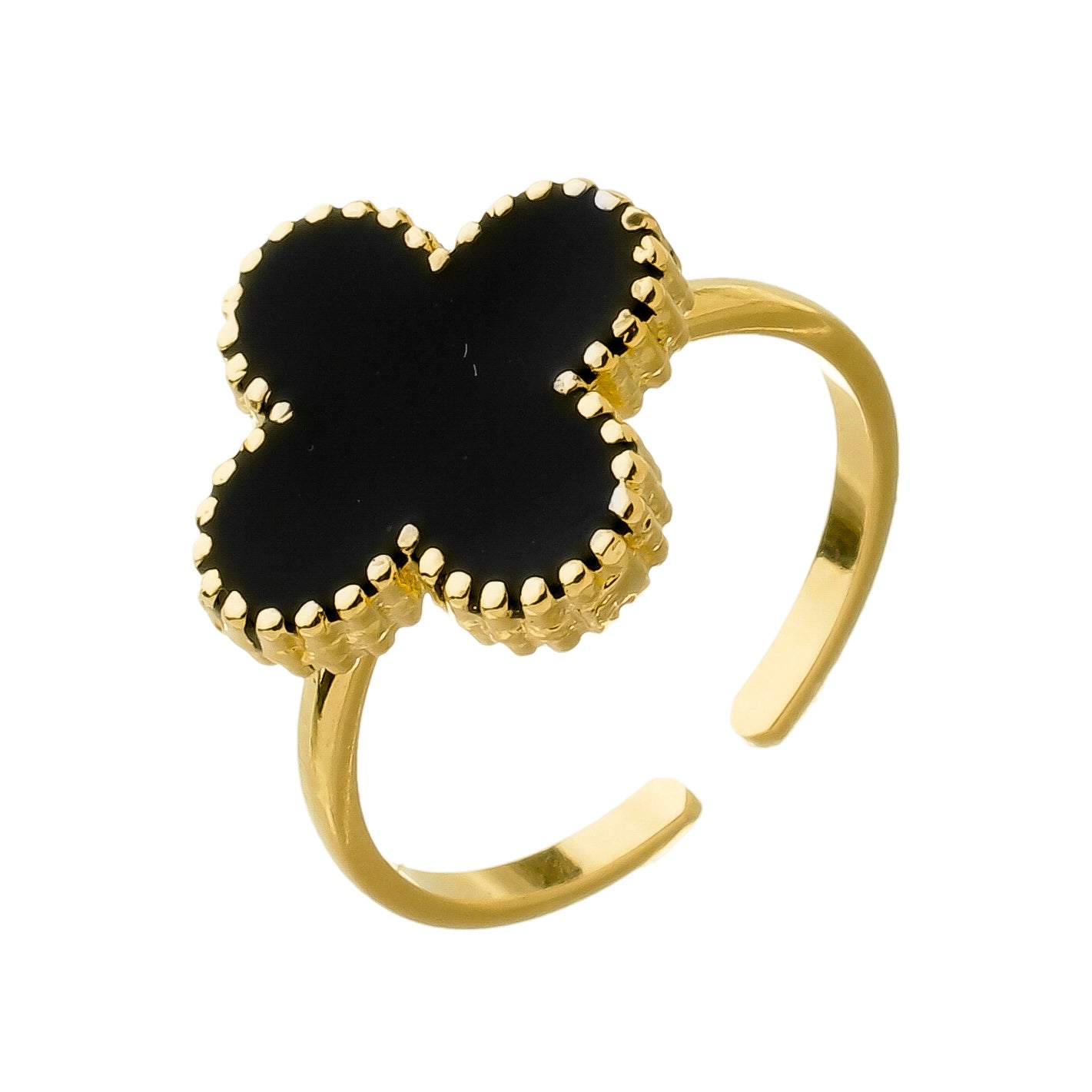 ADJUSTABLE CLOVER RING