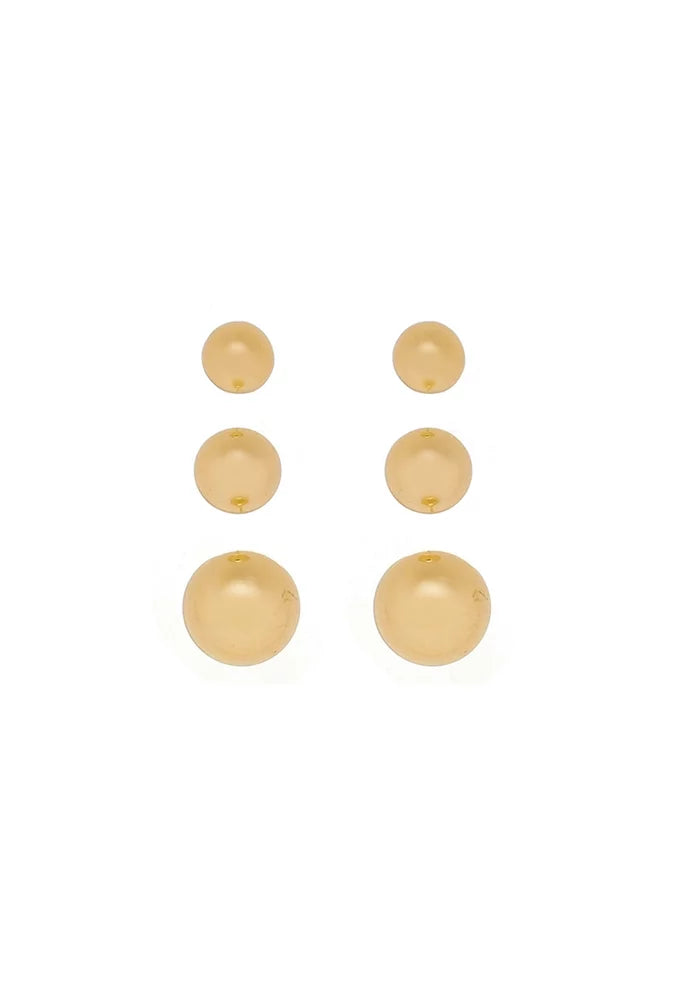 TRIO BALL EARRINGS