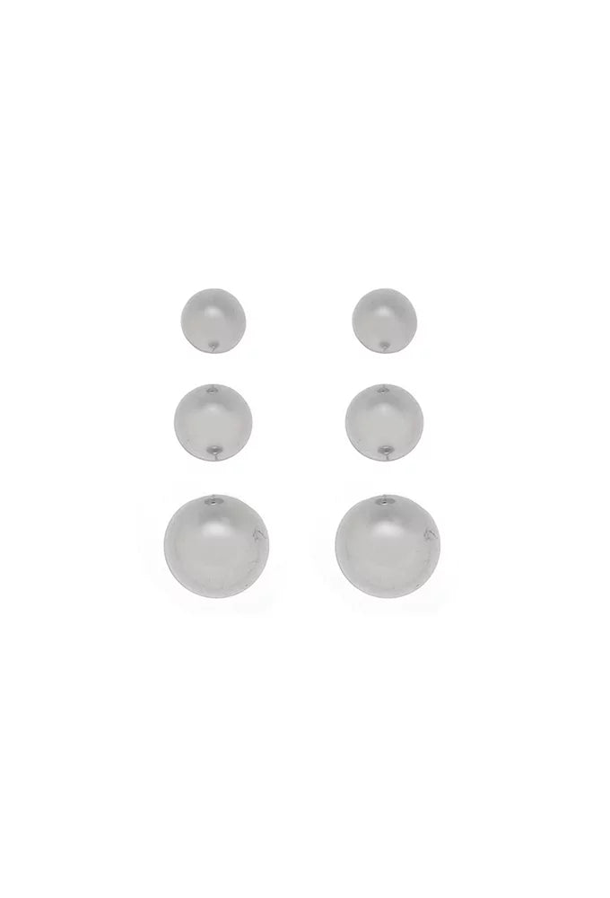 TRIO BALL EARRINGS