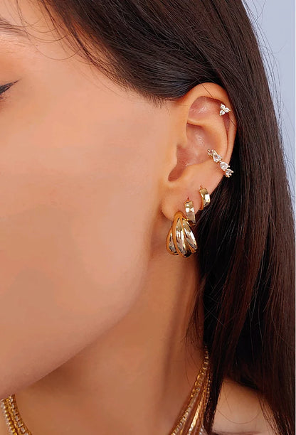 TRIPLE HOOP EARRINGS