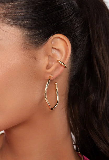 MODERN ORGANIC HOOP EARRINGS