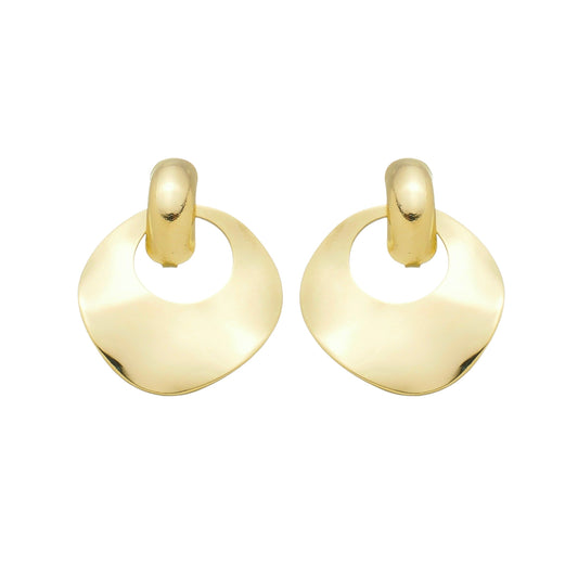 ORGANIC OVAL DISC EARRINGS