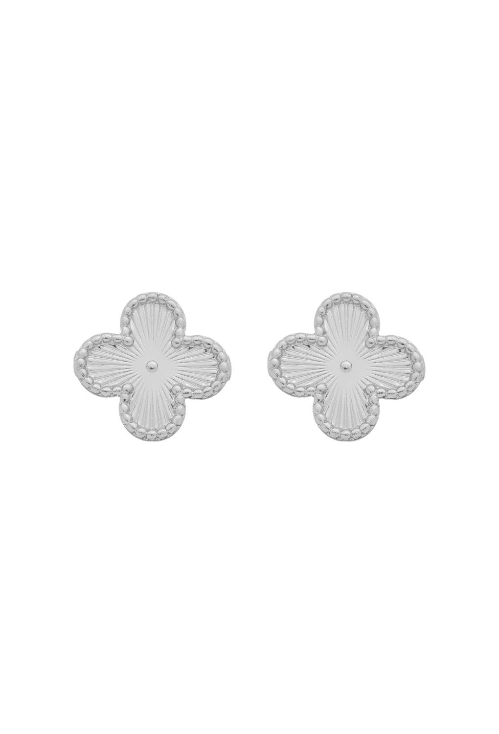 SOLITARE CLOVER EARRINGS