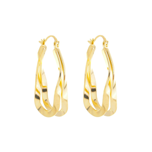 DOUBLE HOOP CLASP EARRINGS