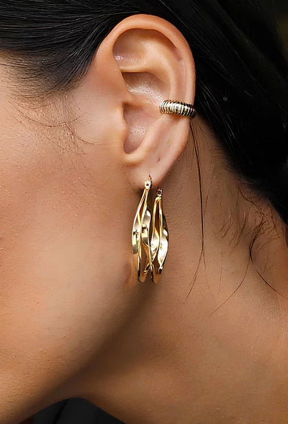 DOUBLE HOOP CLASP EARRINGS