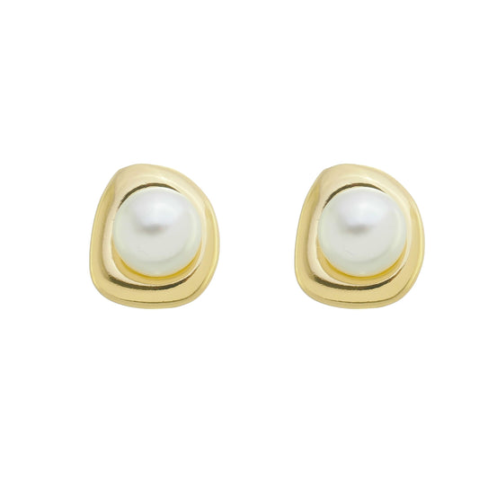 OVAL-SHAPED CLASSIC PEARL EARRINGS