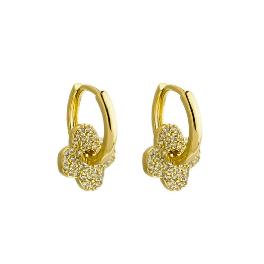 STUDDED FLOWER EARRINGS