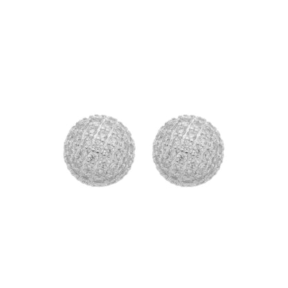 STUDDED HALF-BALL EARRINGS