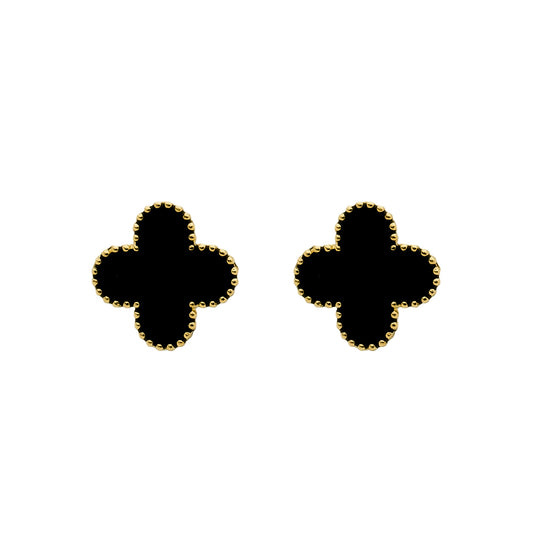 LARGE STUD CLOVER EARRINGS