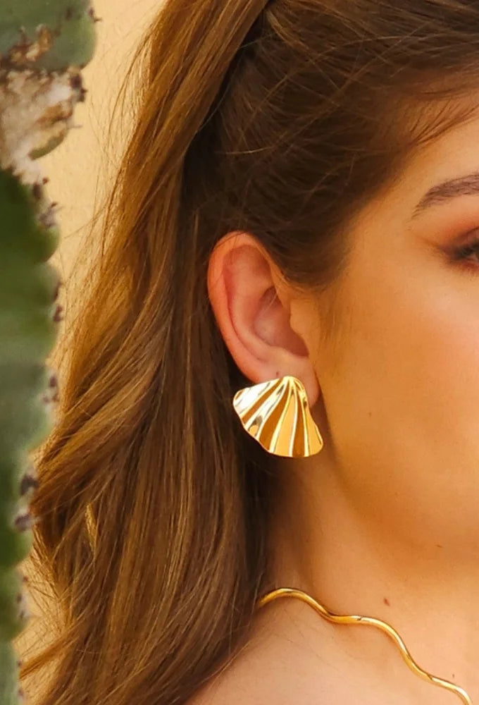 ORGANIC FAN EARRINGS