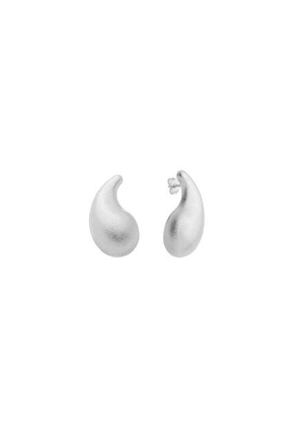 SMALL MATTE COMMA-SHAPED EARRINGS