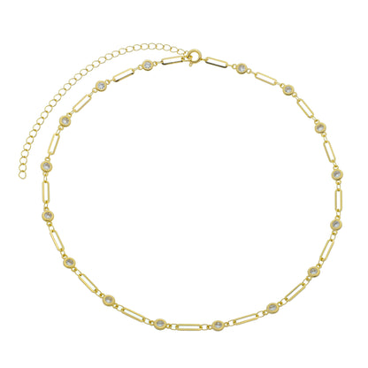 ZIRCONIA CRYSTAL CHAIN CHOKER