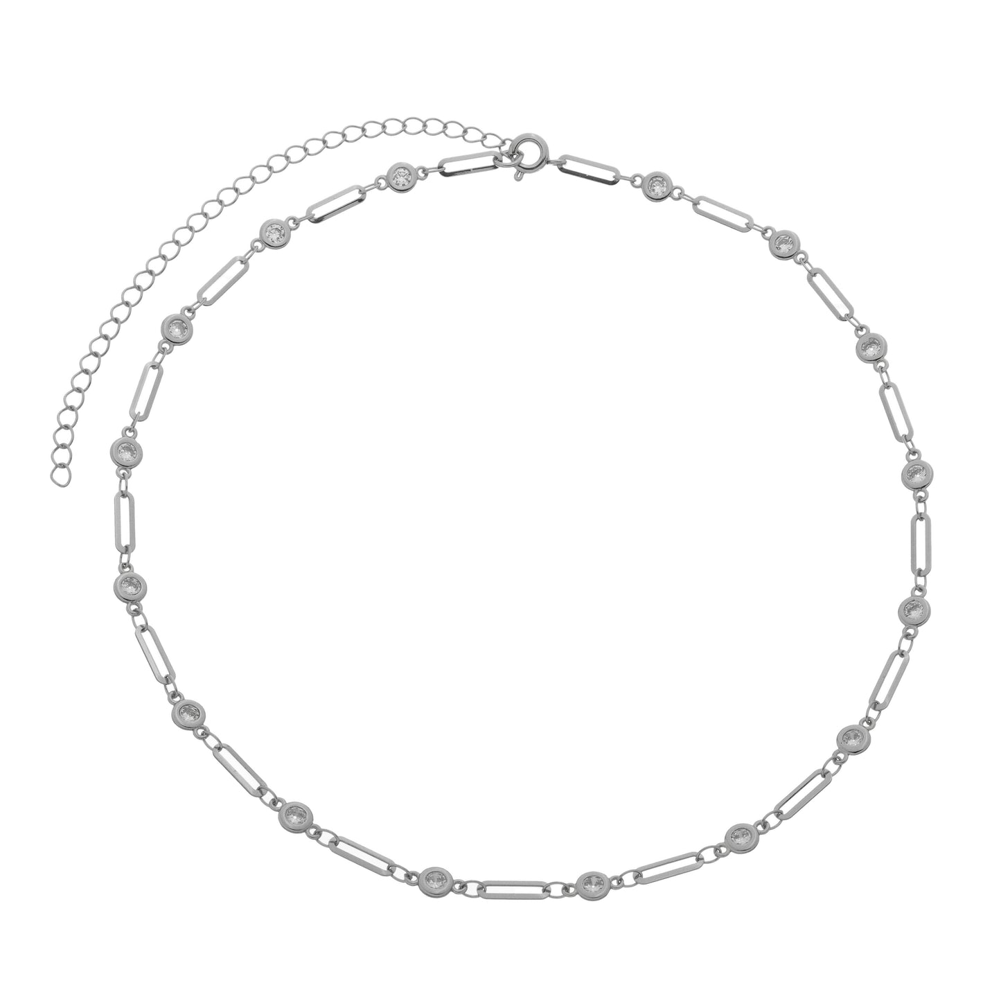 ZIRCONIA CRYSTAL CHAIN CHOKER