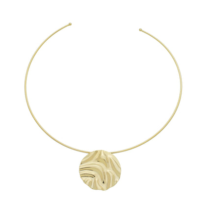 ABSTRACT HOOP CHOKER NECKLACE