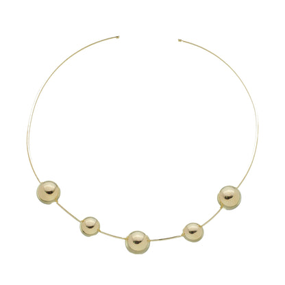 HALF BALL HOOP CHOKER NECKLACE