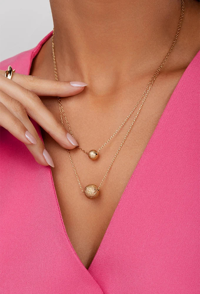 MEDIUM SIZE MATTE TEXTURED BALL PENDANT