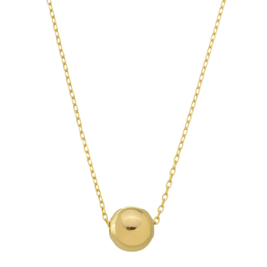 DELICATE NECKLACE WITH SMOOTH BALL PENDANT