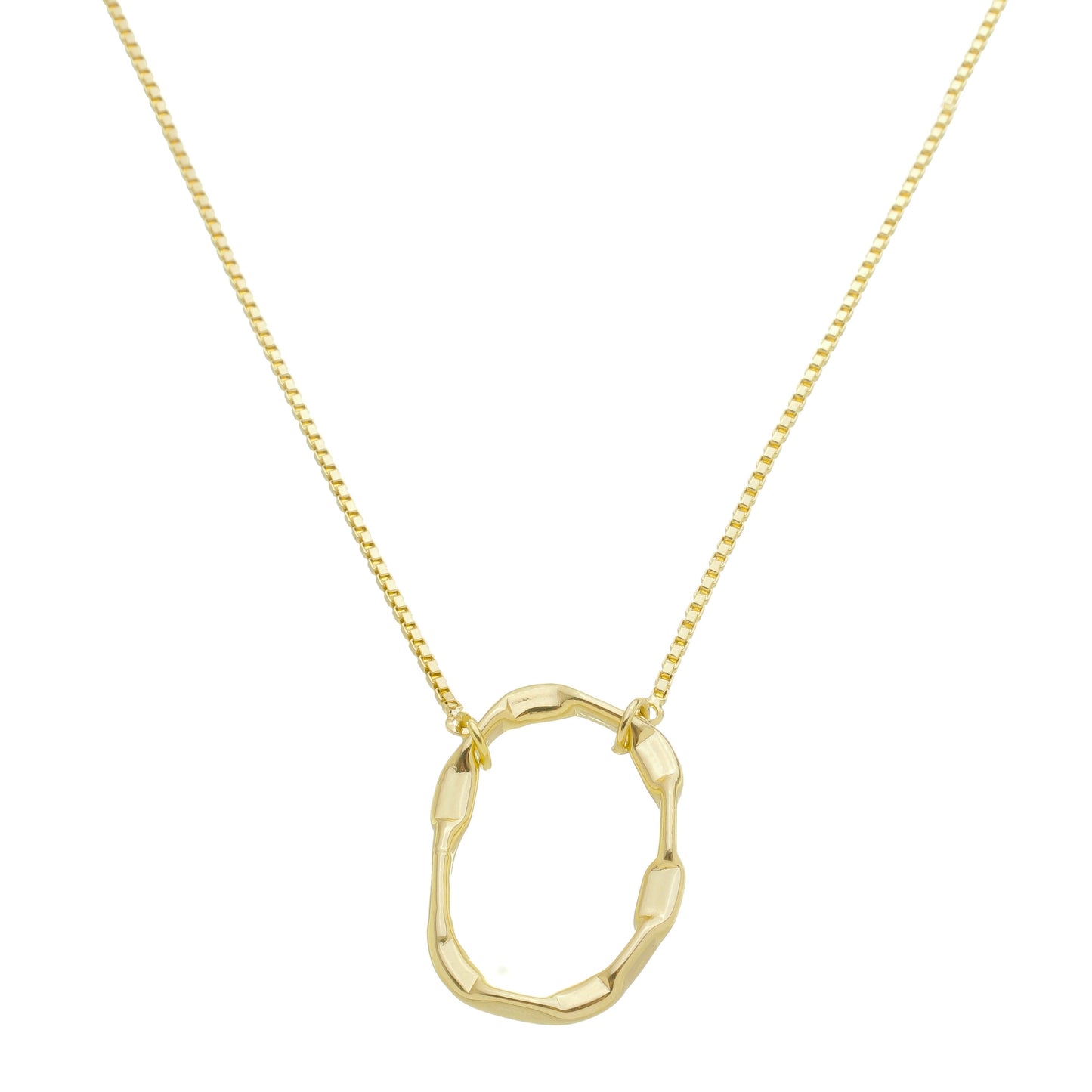 OVAL ORGANIC PENDANT NECKLACE