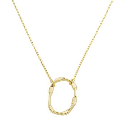 OVAL ORGANIC PENDANT NECKLACE