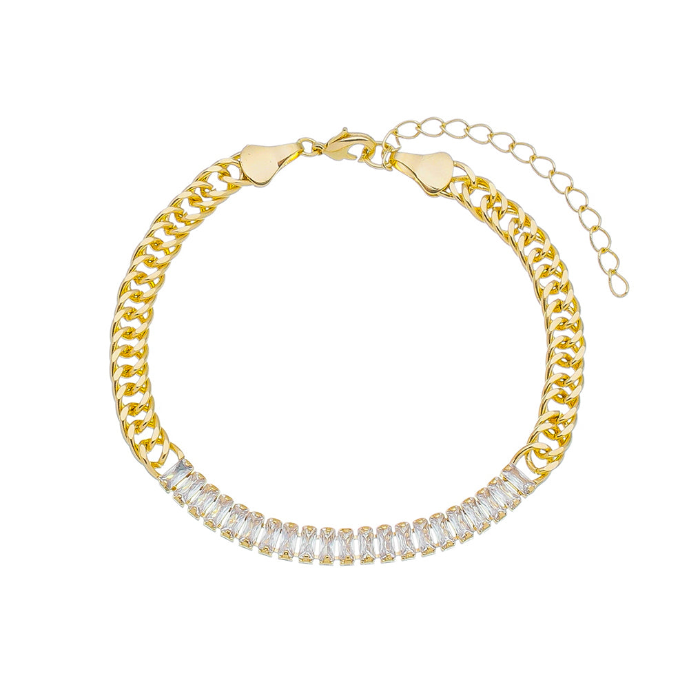 ZIRCONIA CRYSTAL GRUMET BRACELET