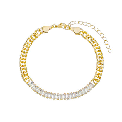 ZIRCONIA CRYSTAL GRUMET BRACELET