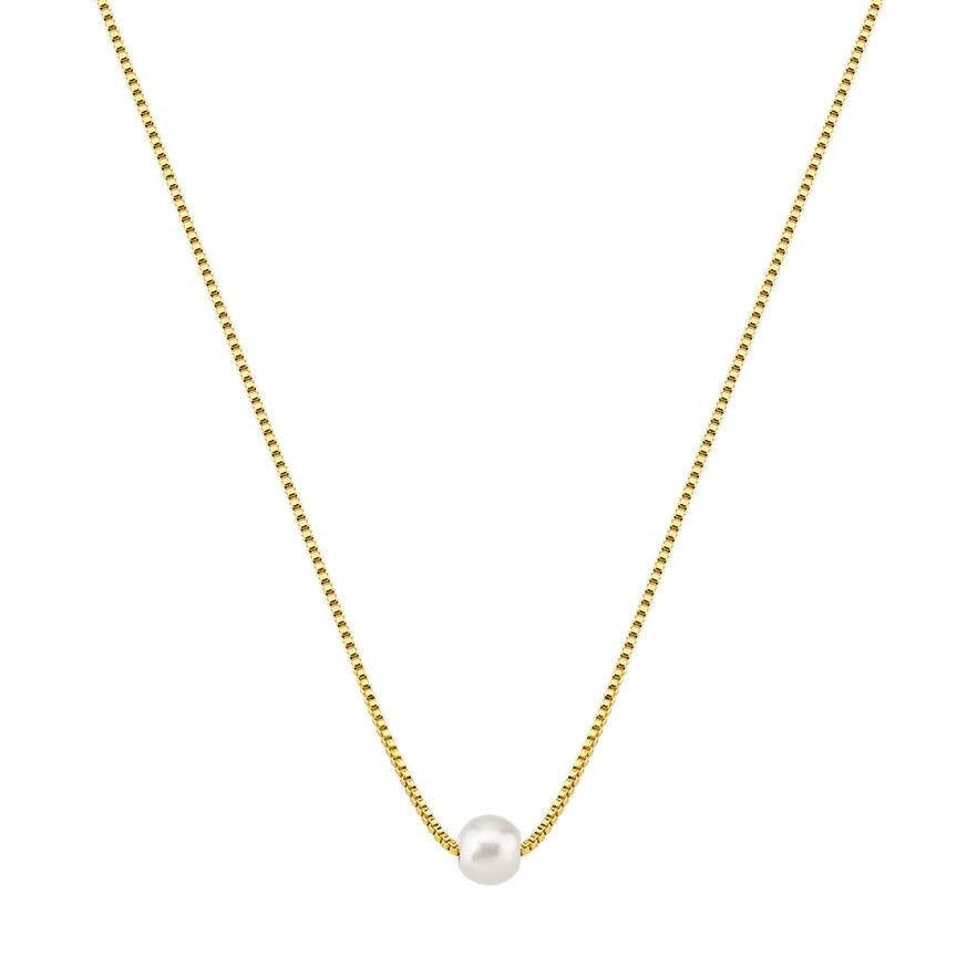 SOLITARE PEARL NECKLACE