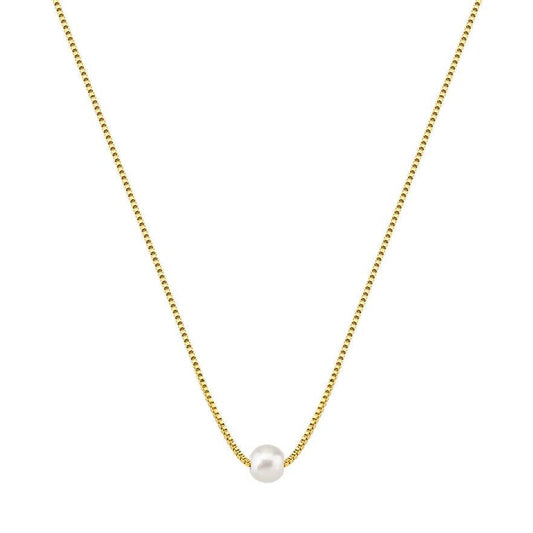 SOLITARE PEARL NECKLACE