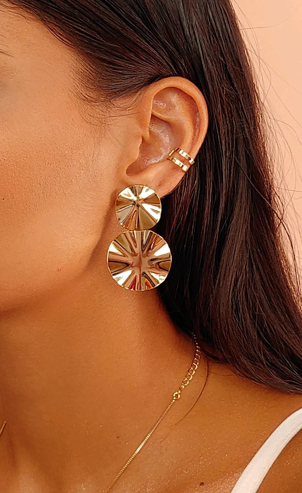 DISC DROP EARRINGS